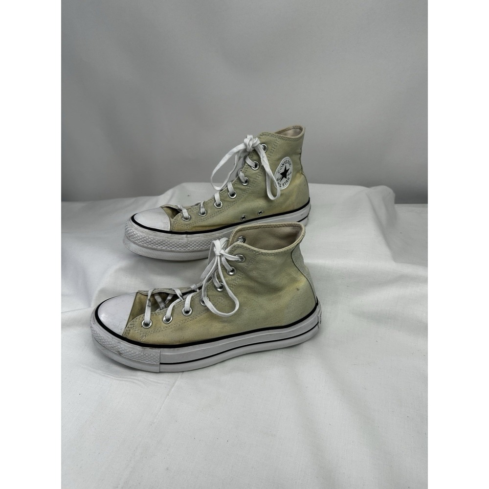 Converse Women's Chuck Taylor All Star Beige High Top‎ Sneaker Sz 9 Basketball - Picture 7 of 14